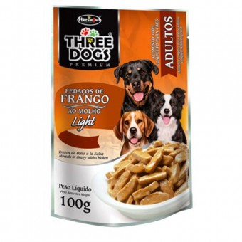 Three Dogs Sache Light Pedaços de Frango ao Molho - 100 g
